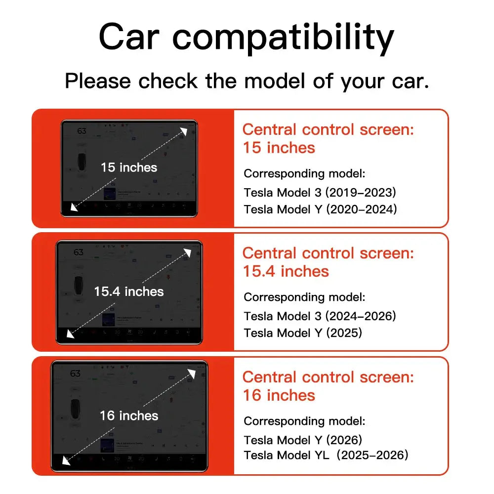 YZ For Tesla Model 3 Y/YL Highland Juniper 2021-2026 TPU Protective Trim Cover Central Control Navigation Screen Protector GreatEagleInc