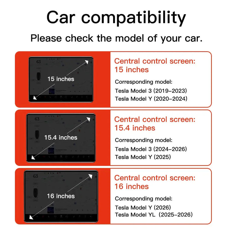 YZ For Tesla Model 3 Y/YL Highland Juniper 2021-2026 TPU Protective Trim Cover Central Control Navigation Screen Protector GreatEagleInc