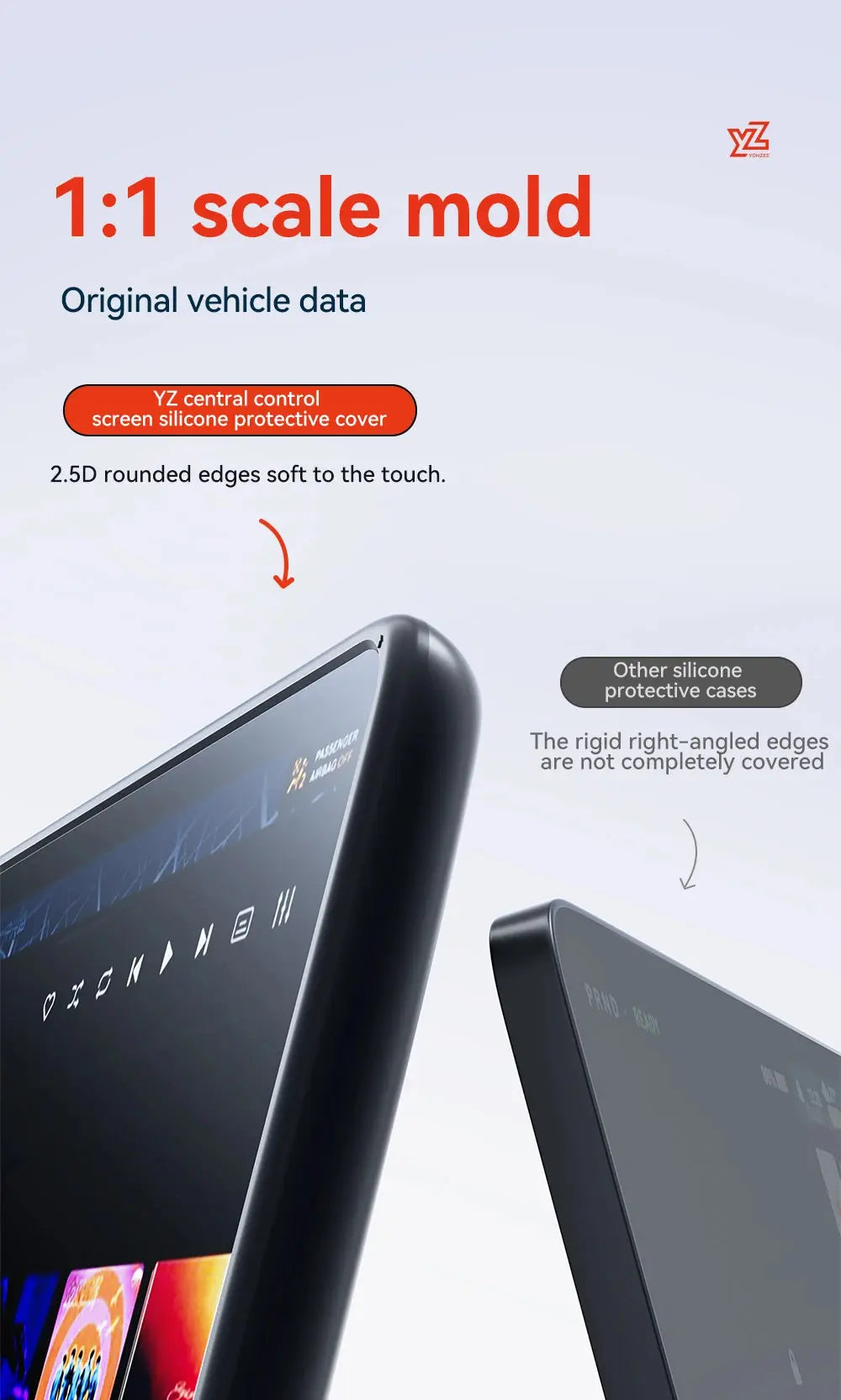 YZ For Tesla Model 3 Y/YL Highland Juniper 2021-2026 TPU Protective Trim Cover Central Control Navigation Screen Protector GreatEagleInc