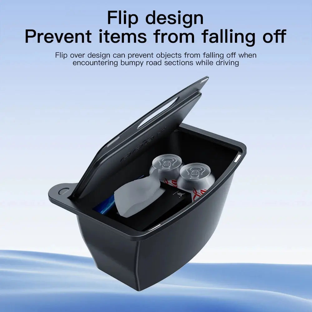 YZ For Tesla Model Y Juniper 2021-2025 Magnetic Suction Back Row Intermediate Storage Box For Tesla Storage Box Car Accessories GreatEagleInc