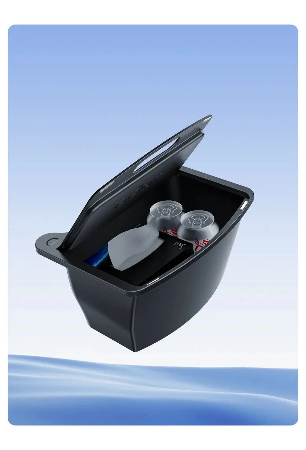 YZ For Tesla Model Y Juniper 2021-2025 Magnetic Suction Back Row Intermediate Storage Box For Tesla Storage Box Car Accessories GreatEagleInc