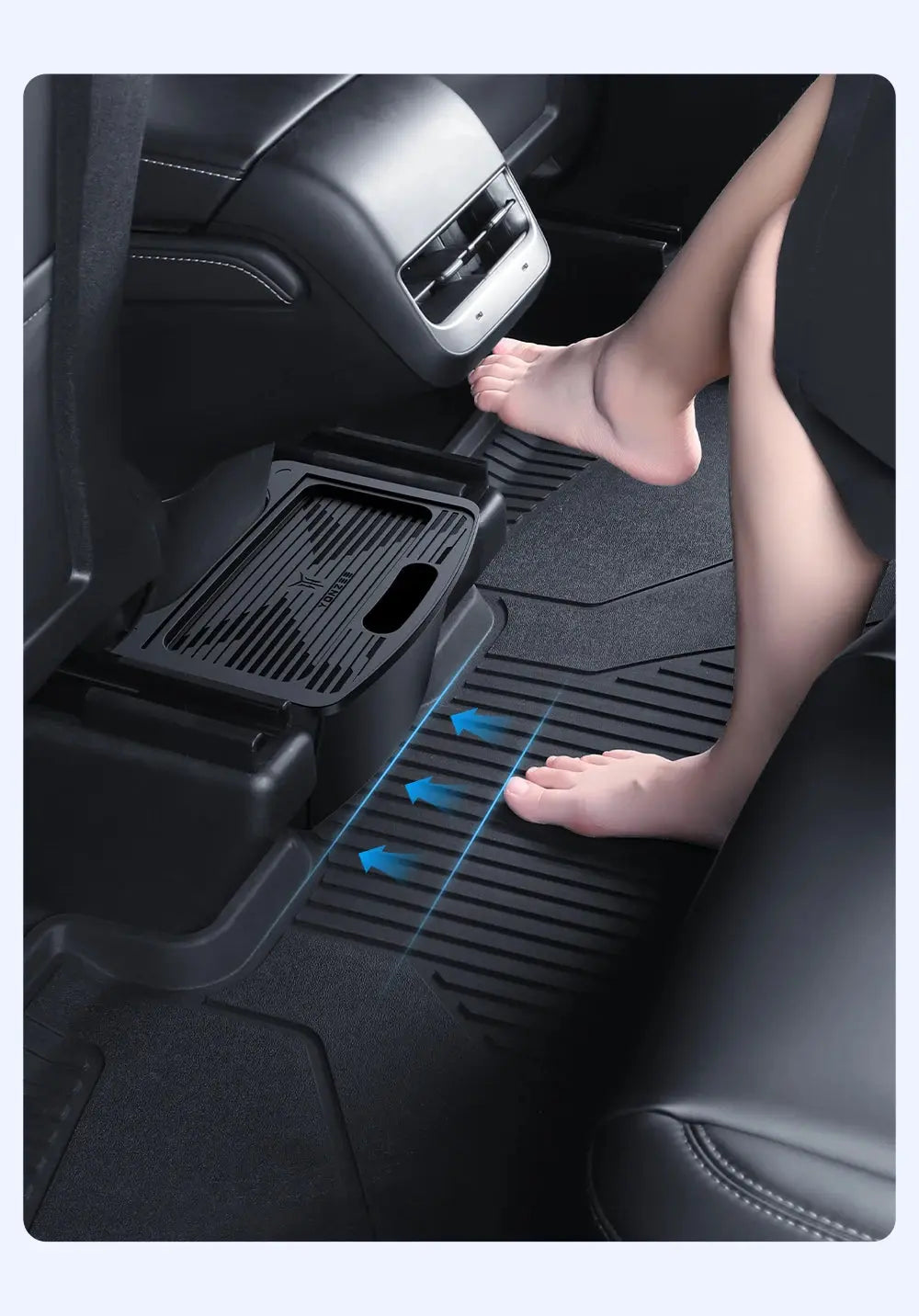 YZ For Tesla Model Y Juniper 2021-2025 Magnetic Suction Back Row Intermediate Storage Box For Tesla Storage Box Car Accessories GreatEagleInc