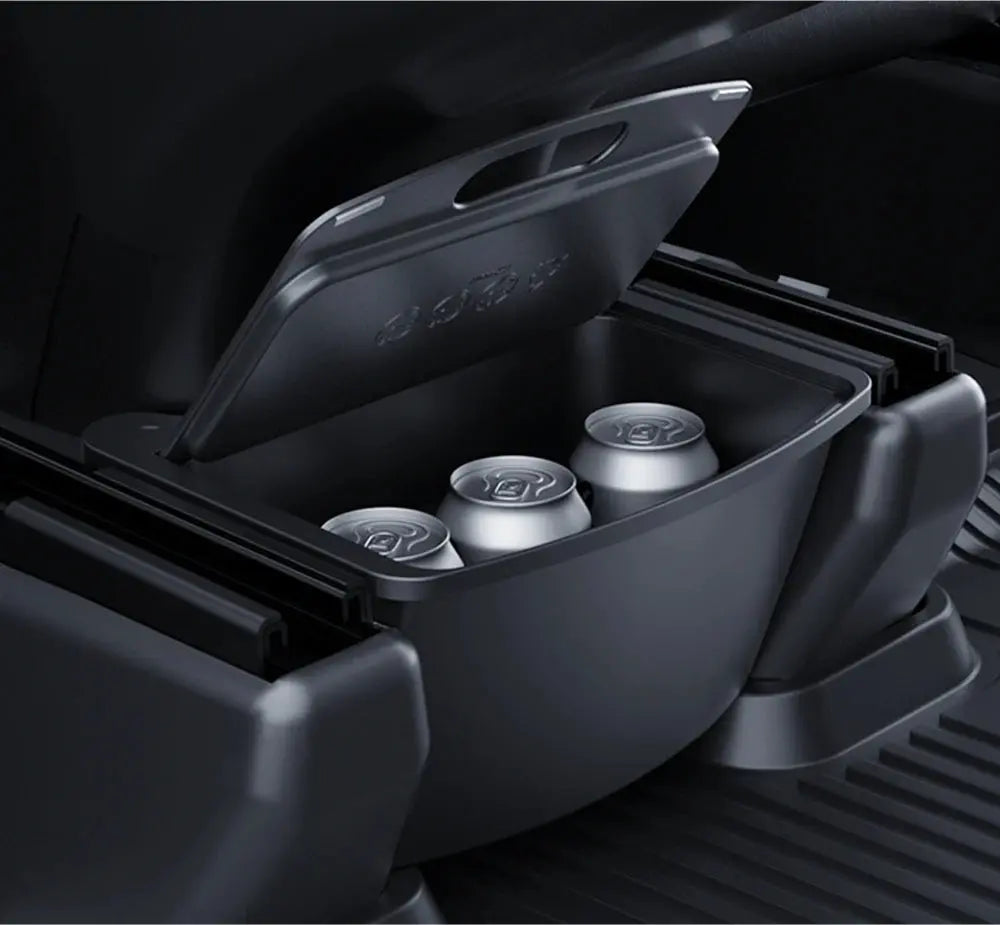 YZ For Tesla Model Y Juniper 2021-2025 Magnetic Suction Back Row Intermediate Storage Box For Tesla Storage Box Car Accessories GreatEagleInc