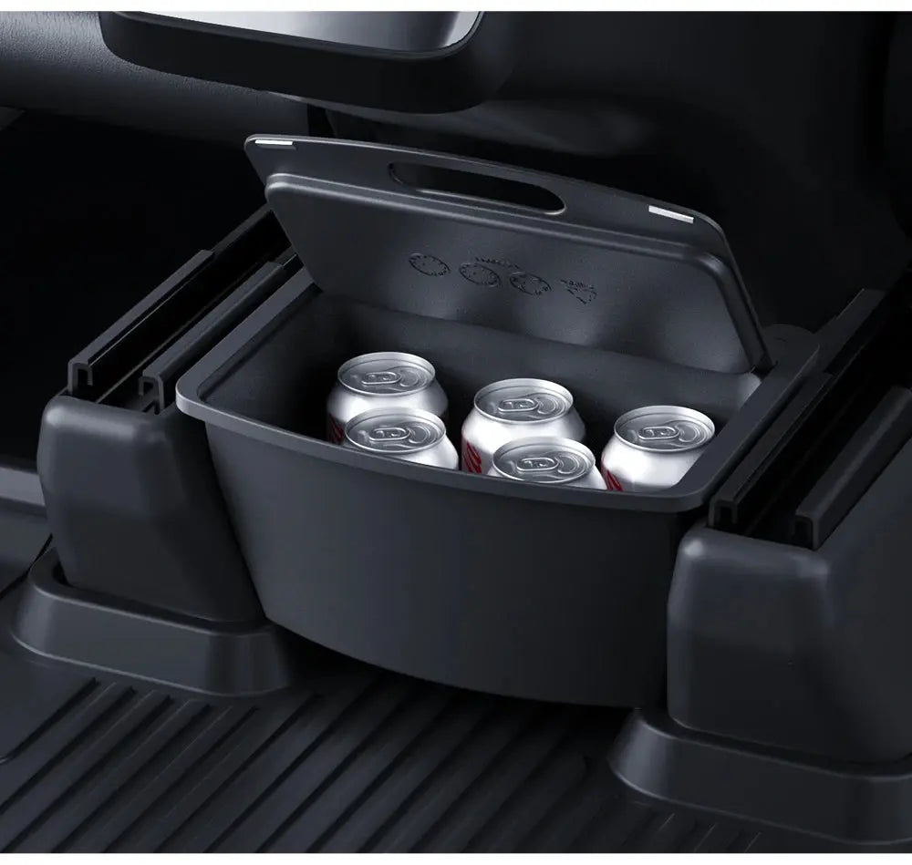 YZ For Tesla Model Y Juniper 2021-2025 Magnetic Suction Back Row Intermediate Storage Box For Tesla Storage Box Car Accessories GreatEagleInc