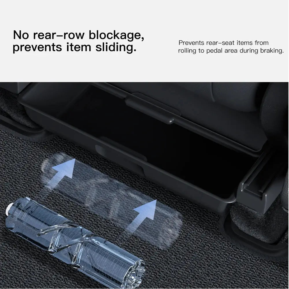 YZ For Tesla Model Y Juniper 2026 Underseat Storage Box Seats Drawer TPE Hidden Storage Tray Push Pull Car Organizer Accessories GreatEagleInc