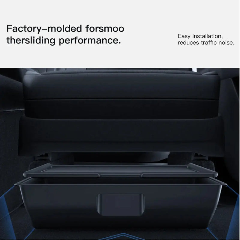 YZ For Tesla Model Y Juniper 2026 Underseat Storage Box Seats Drawer TPE Hidden Storage Tray Push Pull Car Organizer Accessories GreatEagleInc