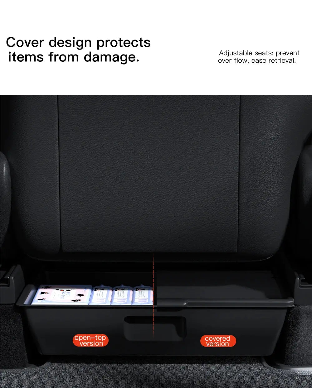 YZ For Tesla Model Y Juniper 2026 Underseat Storage Box Seats Drawer TPE Hidden Storage Tray Push Pull Car Organizer Accessories GreatEagleInc