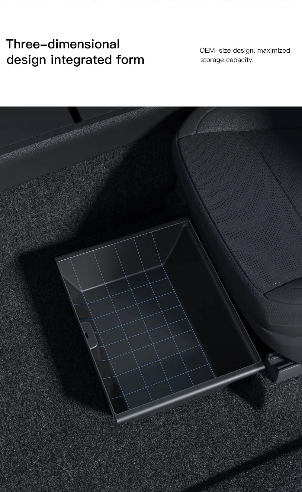 YZ For Tesla Model Y Juniper 2026 Underseat Storage Box Seats Drawer TPE Hidden Storage Tray Push Pull Car Organizer Accessories GreatEagleInc