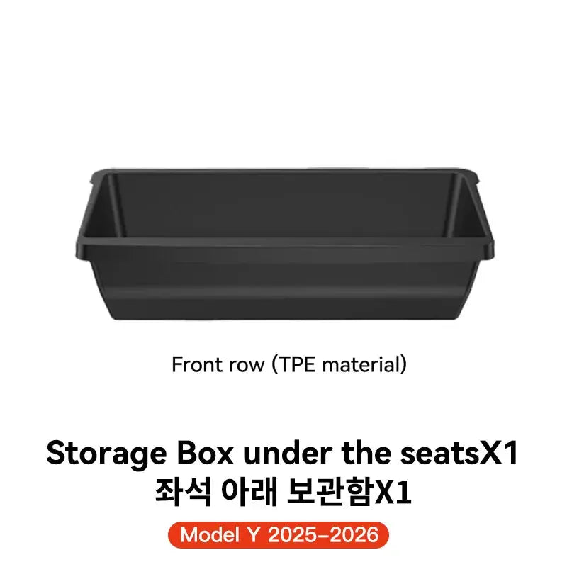 YZ For Tesla Model Y Juniper 2026 Underseat Storage Box Seats Drawer TPE Hidden Storage Tray Push Pull Car Organizer Accessories GreatEagleInc