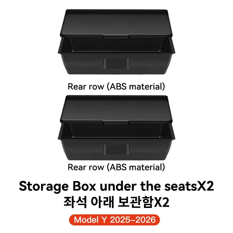 YZ For Tesla Model Y Juniper 2026 Underseat Storage Box Seats Drawer TPE Hidden Storage Tray Push Pull Car Organizer Accessories GreatEagleInc