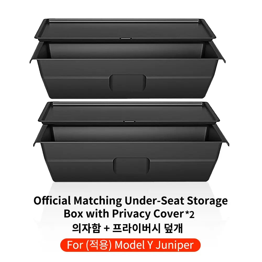 YZ For Tesla Model Y Juniper 2026 Underseat Storage Box Seats Drawer TPE Hidden Storage Tray Push Pull Car Organizer Accessories GreatEagleInc