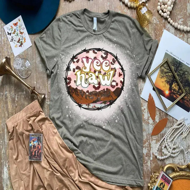 Yee Haw Shirt Bleached CK's Boutique