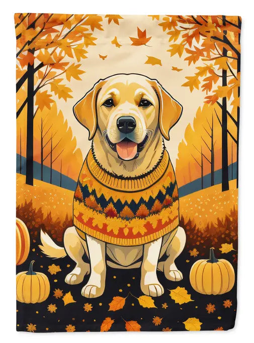 Yellow Labrador Retriever Fall Garden Flag Caroline's Treasures