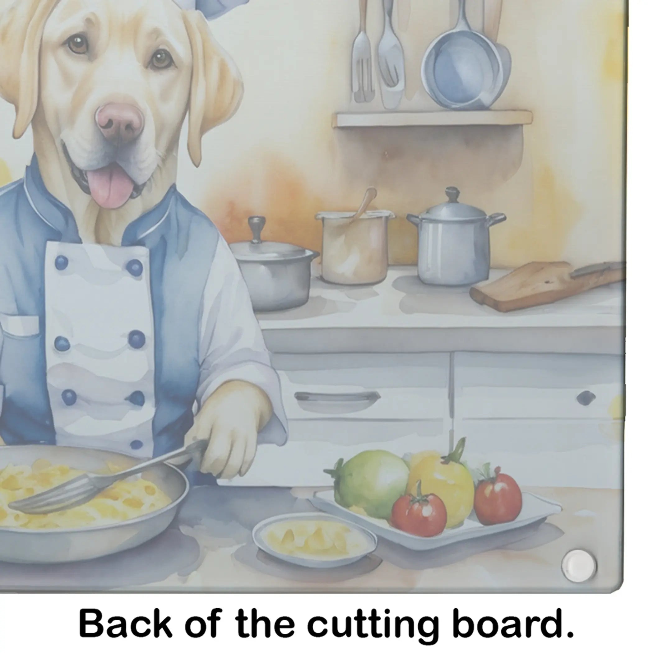Yellow Labrador Retriever The Chef Glass Cutting Board Caroline's Treasures