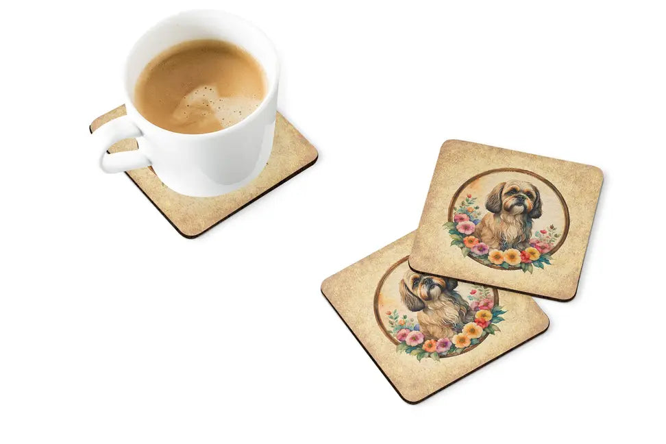 Yellow Labrador Retriever and Flowers Pair of Pot Holders Caroline's Treasures