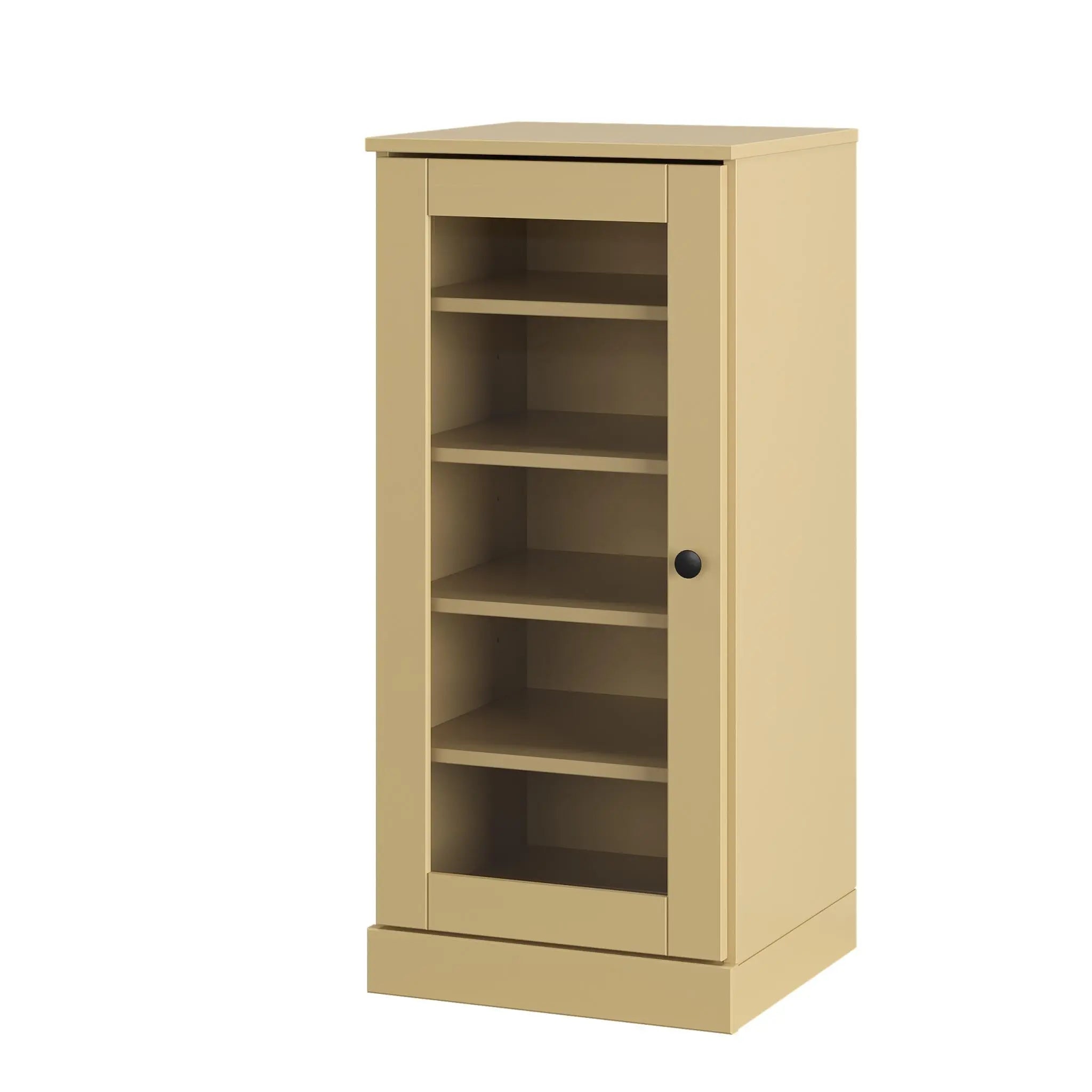 Yellow Ten Pair Solid WoodShoe Storage Cabinet Homeroots Organization