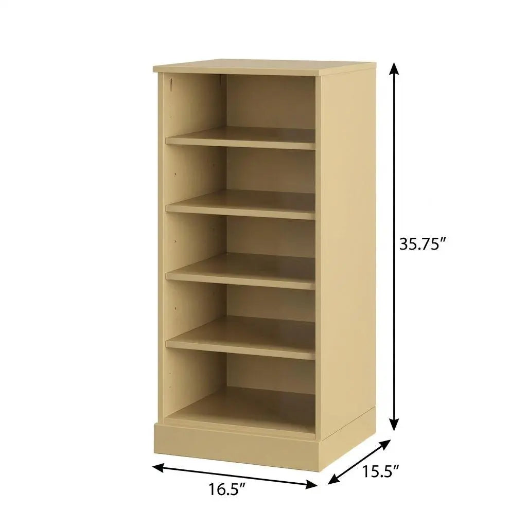 Yellow Ten Pair Solid WoodShoe Storage Cabinet Homeroots Organization