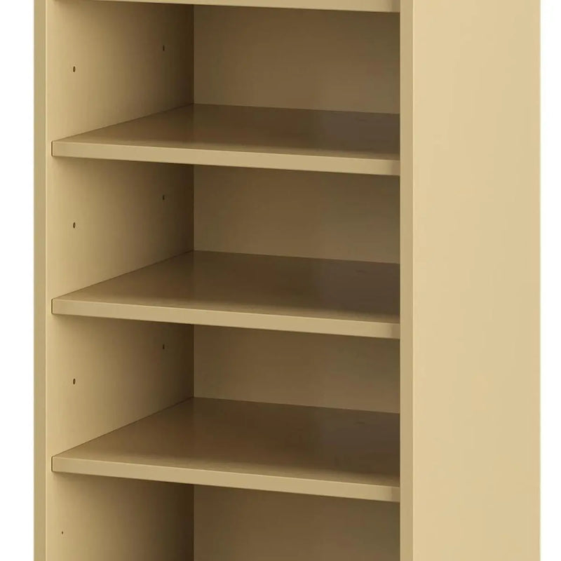 Yellow Ten Pair Solid WoodShoe Storage Cabinet Homeroots Organization