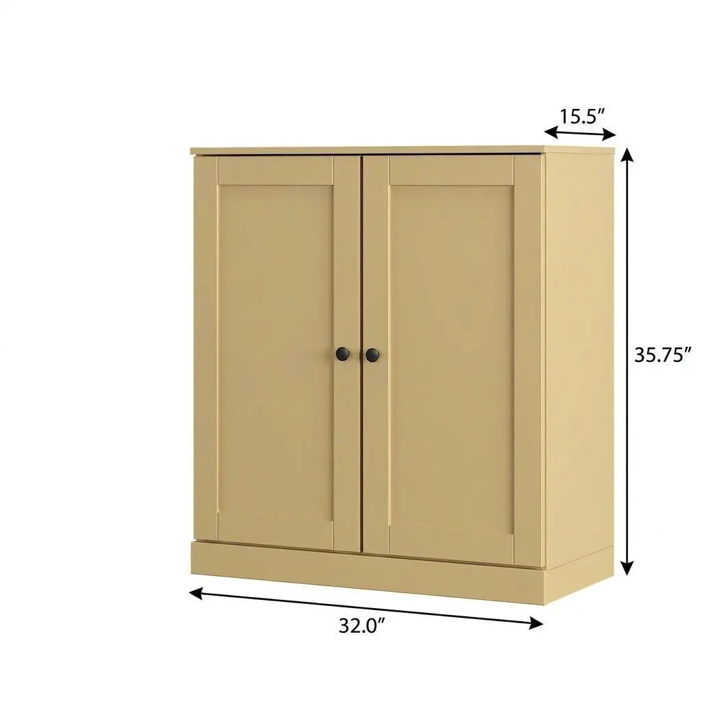 Yellow Twenty Pair Solid WoodShoe Storage Cabinet Homeroots Organization
