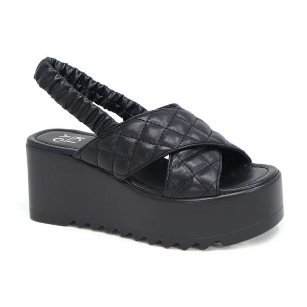 Yoki BUMBLE Women's Platform Wedge Sandals Cross Strap Beach Yoki Fashion