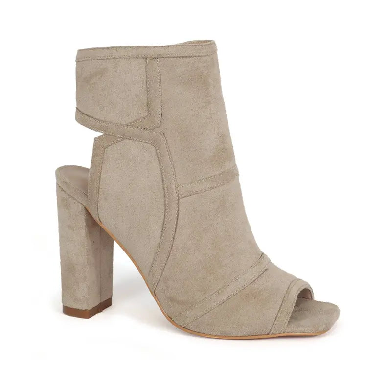 Yoki CARRASON-62 Women's Open Back Shootie Transitional boot Yoki Fashion
