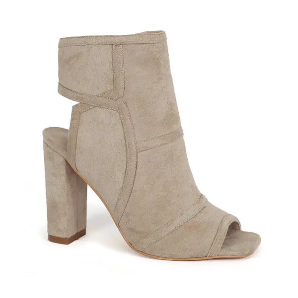 Yoki CARRASON-62 Women's Open Back Shootie Transitional boot Yoki Fashion