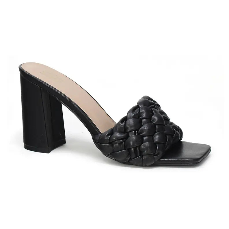 Yoki CASTER-04 Women's Open Toe High Heel With Braided Strap Yoki Fashion