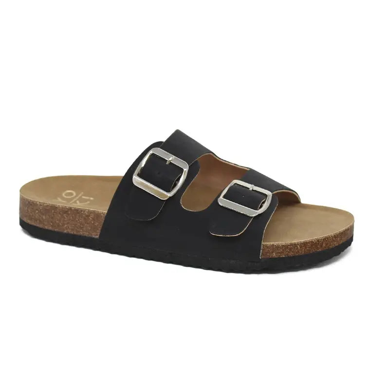 Yoki GIAN-91 Women's Footbed Sandal With Double Buckle Upper Yoki Fashion