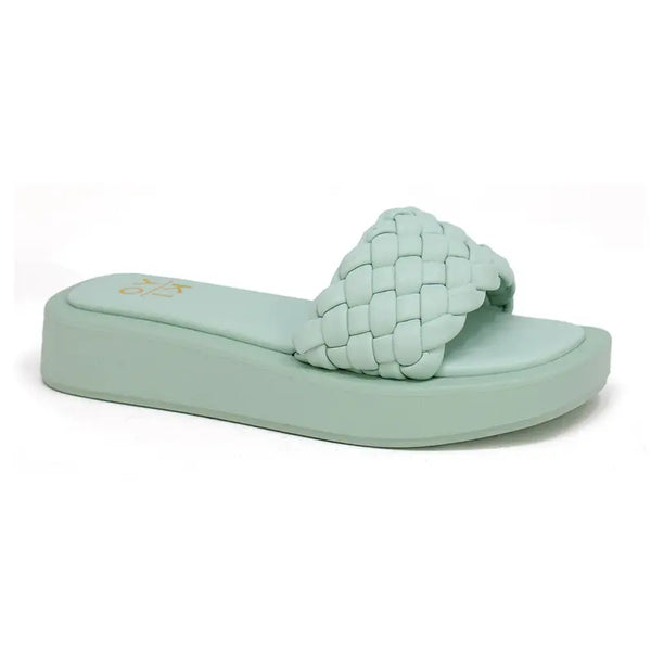Yoki LAILA-09 Women's Woven Platform Beach slip on Sandal Yoki Fashion