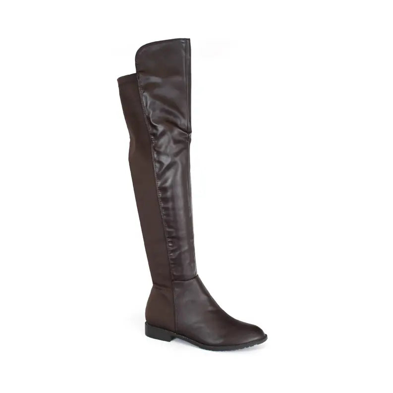 Yoki Women's Knee High stretch backside Boot Yoki Fashion