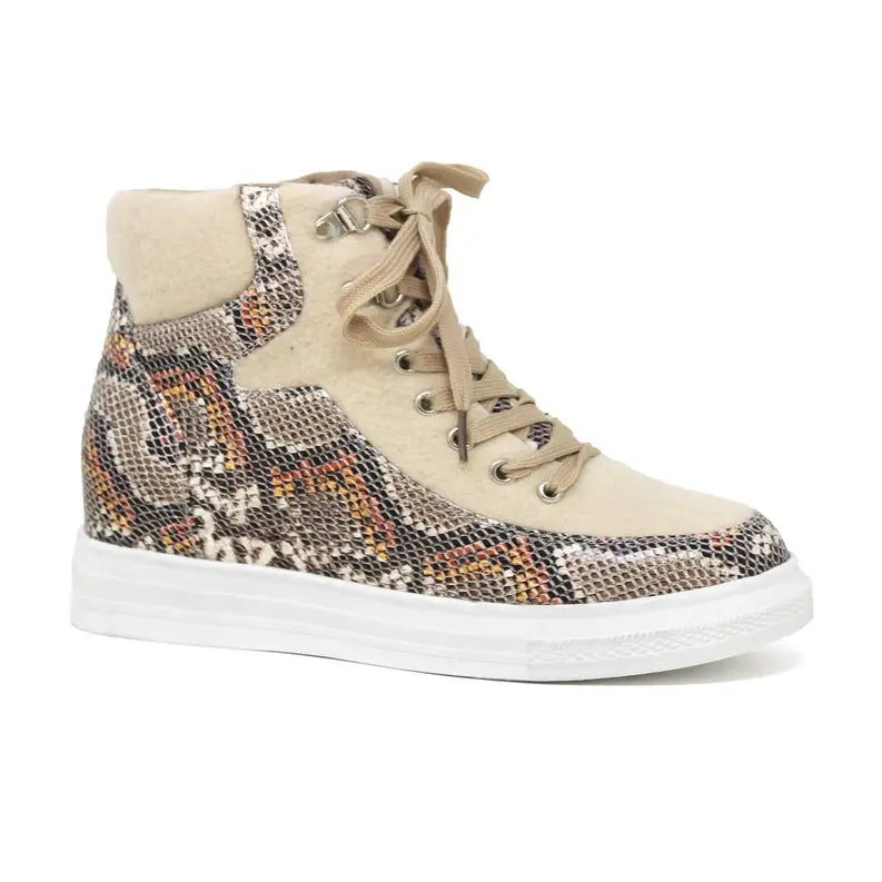 Yoki Womens Demian-67-high Top lace up sneaker Yoki Fashion