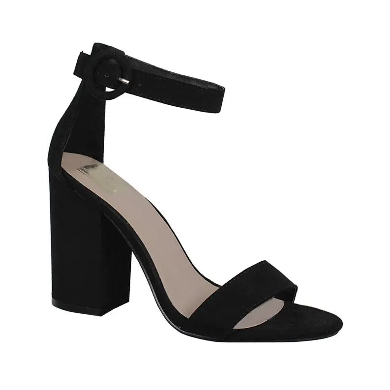 Yoki Womens Friday single Basic Strap Casual High Heels Yoki Fashion