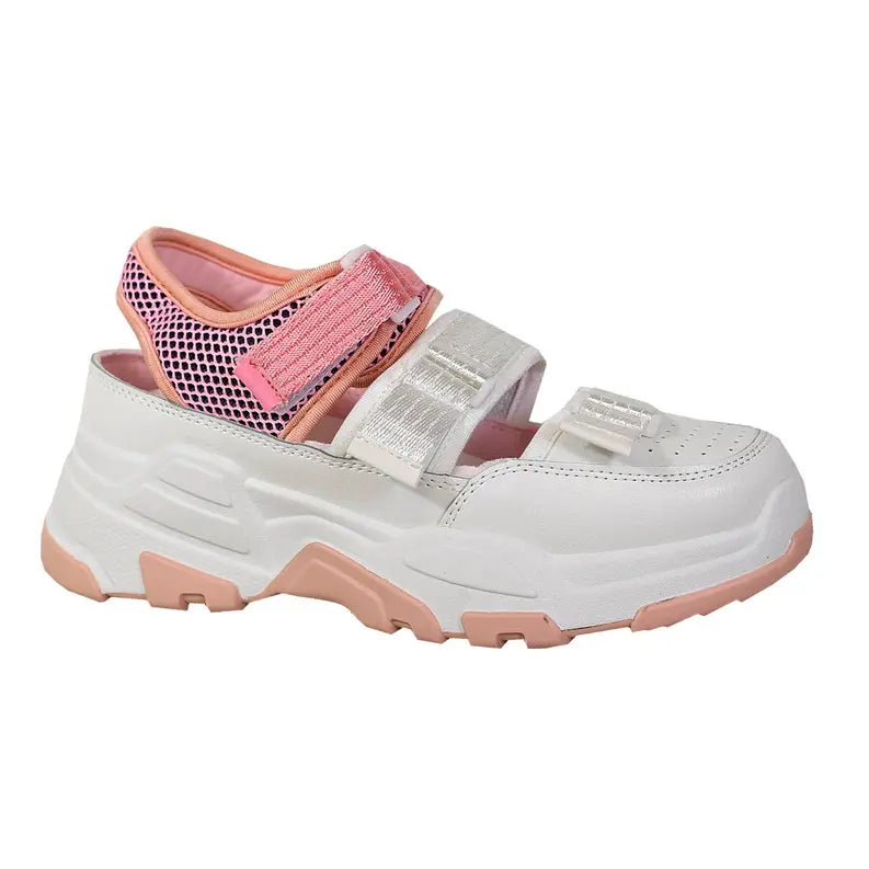 Yoki Womens GAVIN MULTI COLOR STRAP SNEAKERs Yoki Fashion