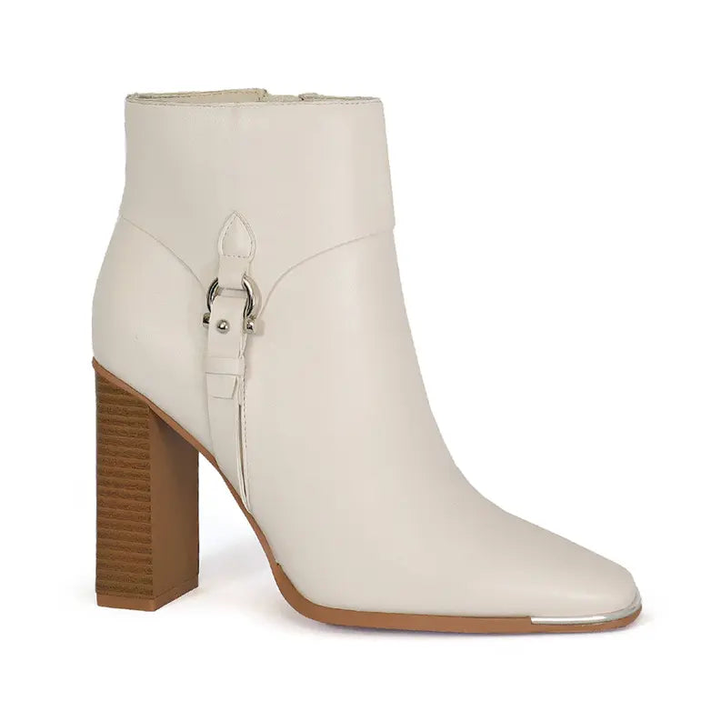 Yoki Womens Harness design over ankle western  booties Yoki Fashion