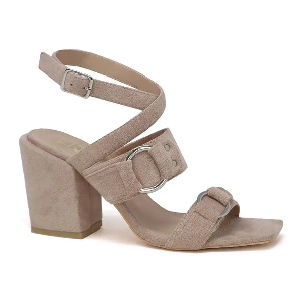 Yoki Womens VALIN-20 Chunky heel WITH TWO STRAPS BUCKLE Yoki Fashion