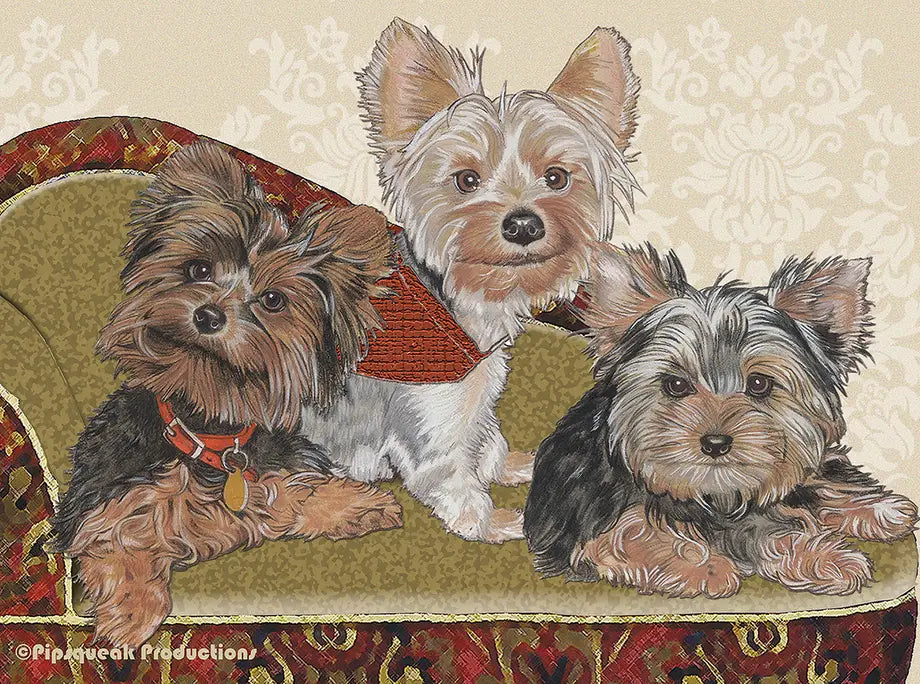 Yorkies - Best of Breed Dog Breed Fleece Blanket Best of Breed