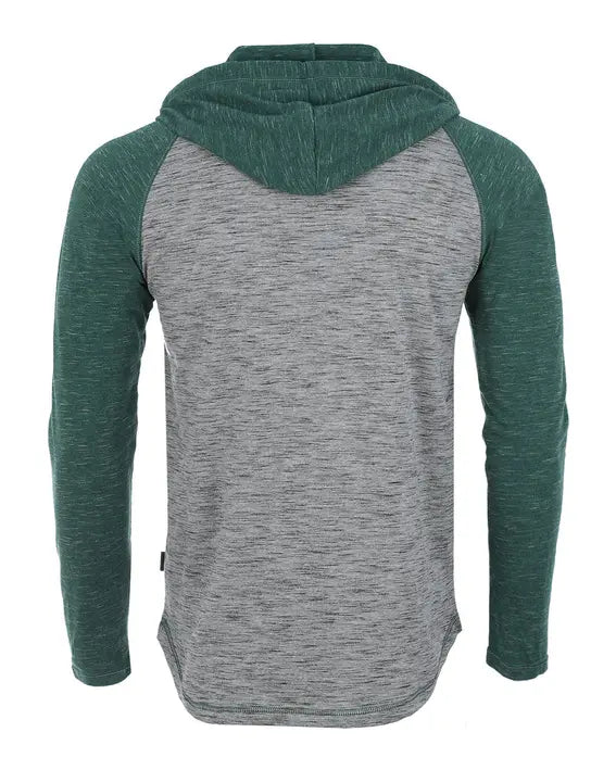 ZIMEGO Men's Hoodie Pullover Sweatshirt Long Sleeve Athletic Casual Active Hip Hop Button Raglan Henley Shirt Hooded Top Zimego Apparel