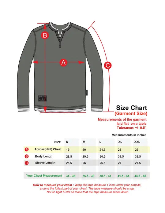 ZIMEGO Men's Long Sleeve Double Layered Y-Neck Fashion Henley Zimego Apparel