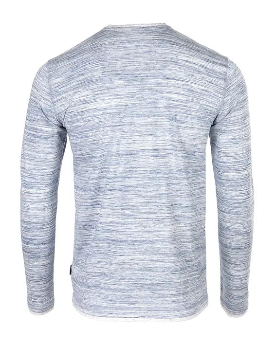 ZIMEGO Men's Long Sleeve Double Layered Y-Neck Fashion Henley Zimego Apparel