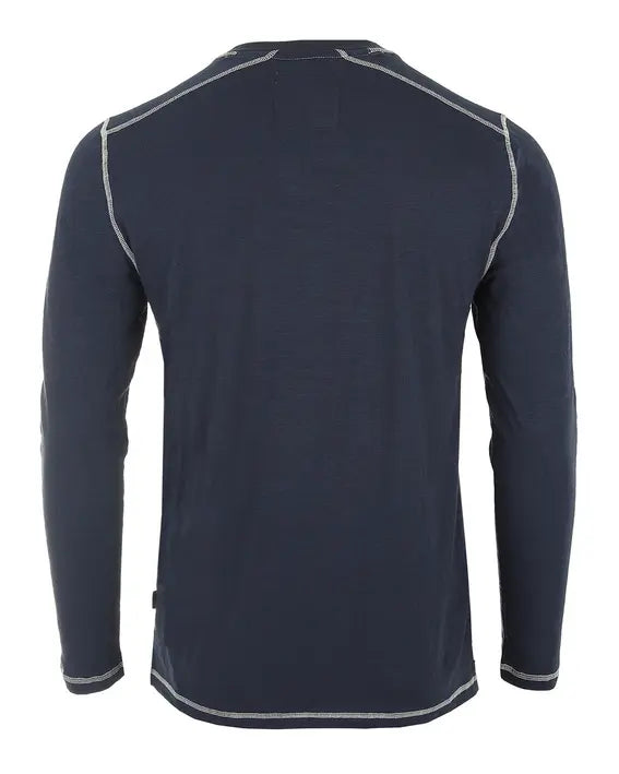 ZIMEGO Men's Vintage Long Sleeve Notch V-Neck Henley Casual Shirt Zimego Apparel