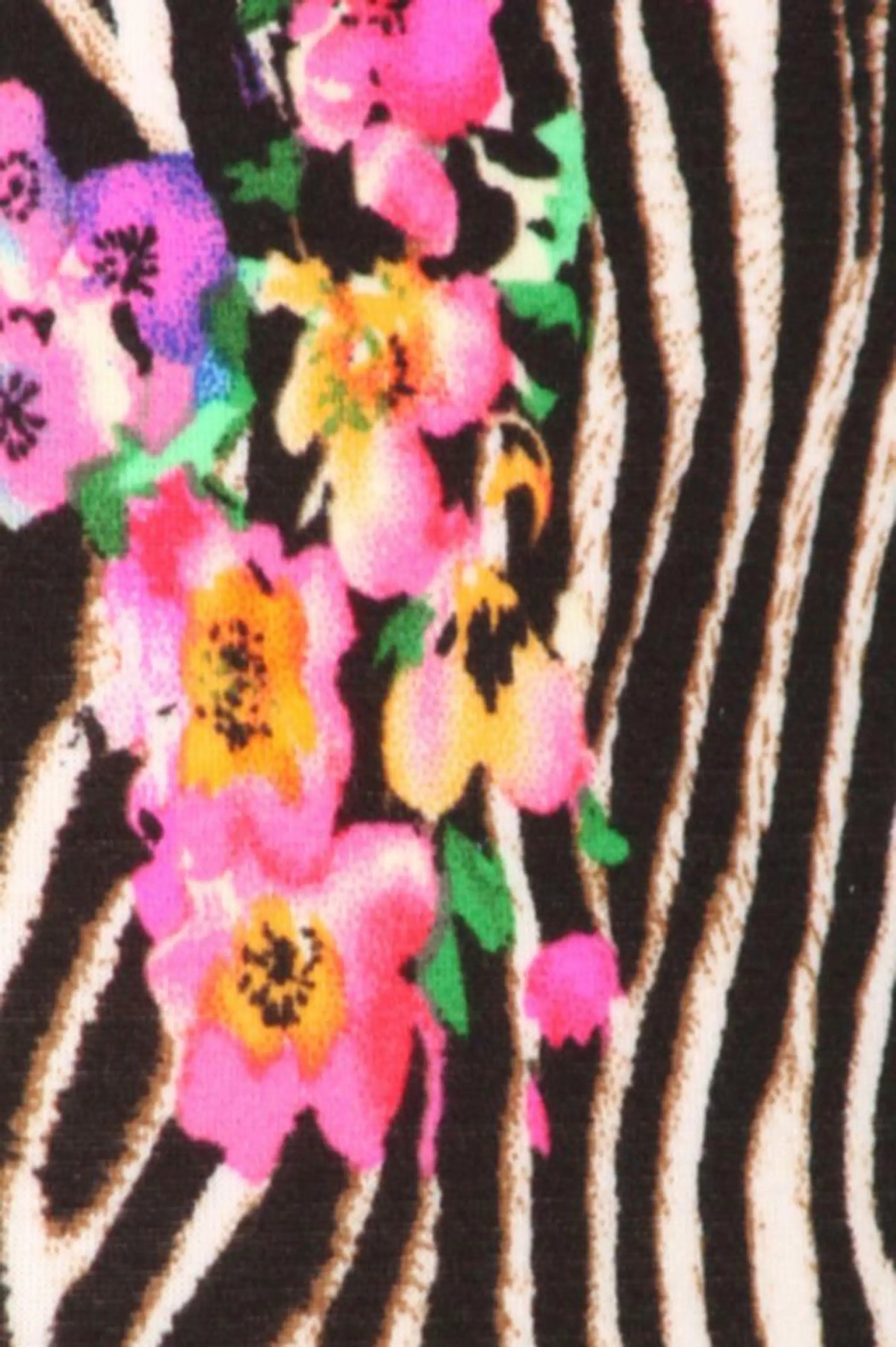 Zebra Floral Printed  High Waisted Legging SurelyMine