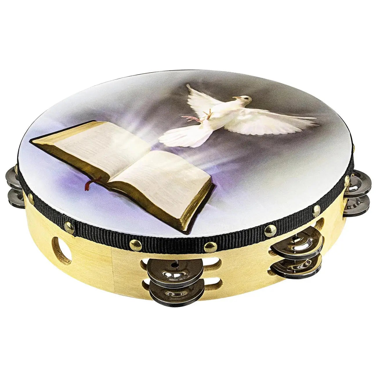 Zebra Sound 10" Dove And Bible Tambourine Nippon