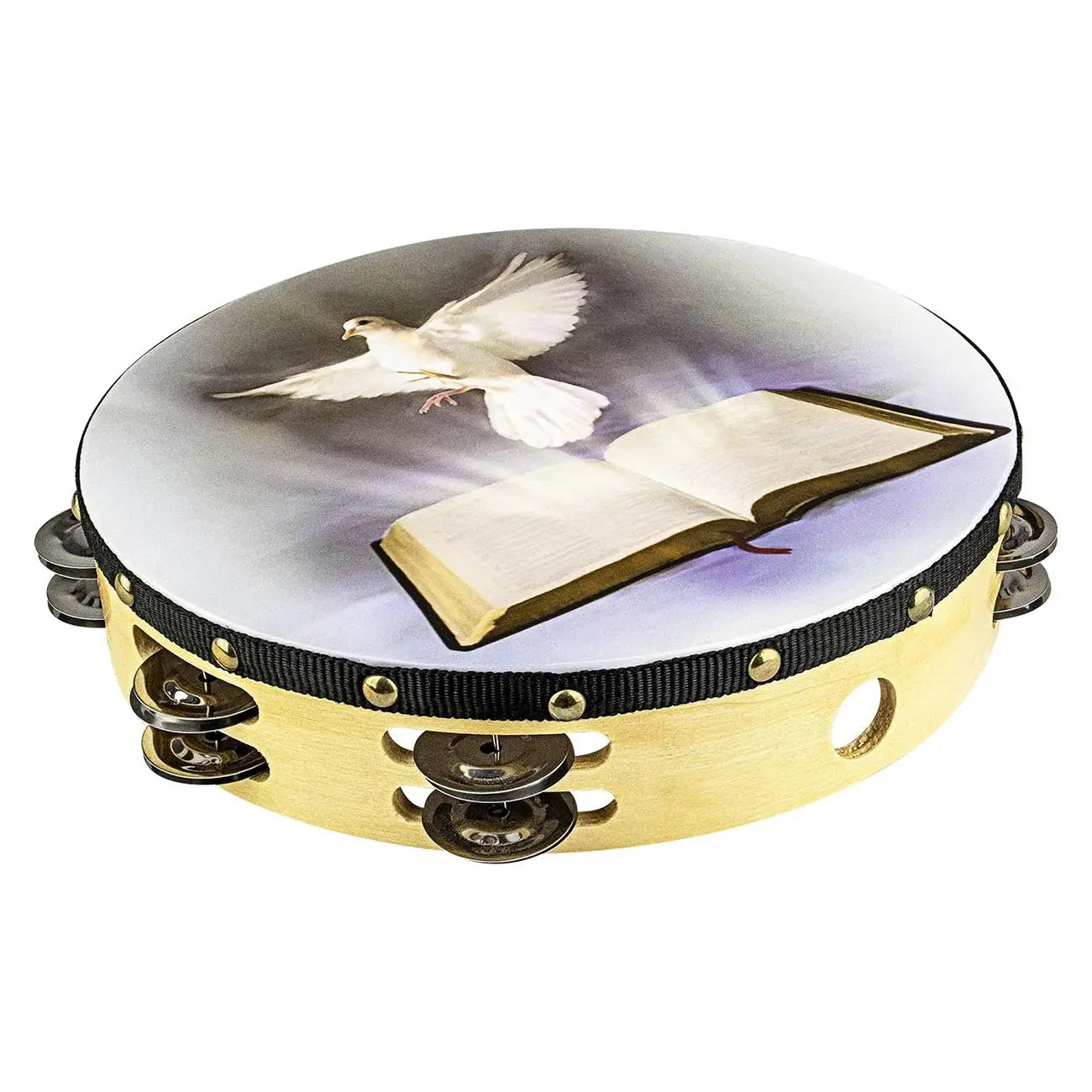 Zebra Sound 10" Dove And Bible Tambourine Nippon