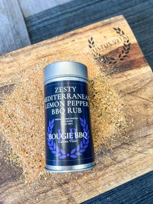 Zesty Mediterranean Lemon Pepper BBQ Rub & Seasoning Gustus Vitae