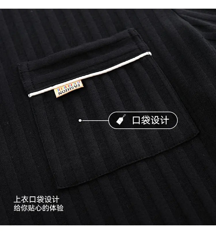 Zhuojia plus size Pajamas Men's Summer Plus Weight Increase Short-sleeved Pants Loose Cardigan Home Wear Men's 220kg GreatEagleInc
