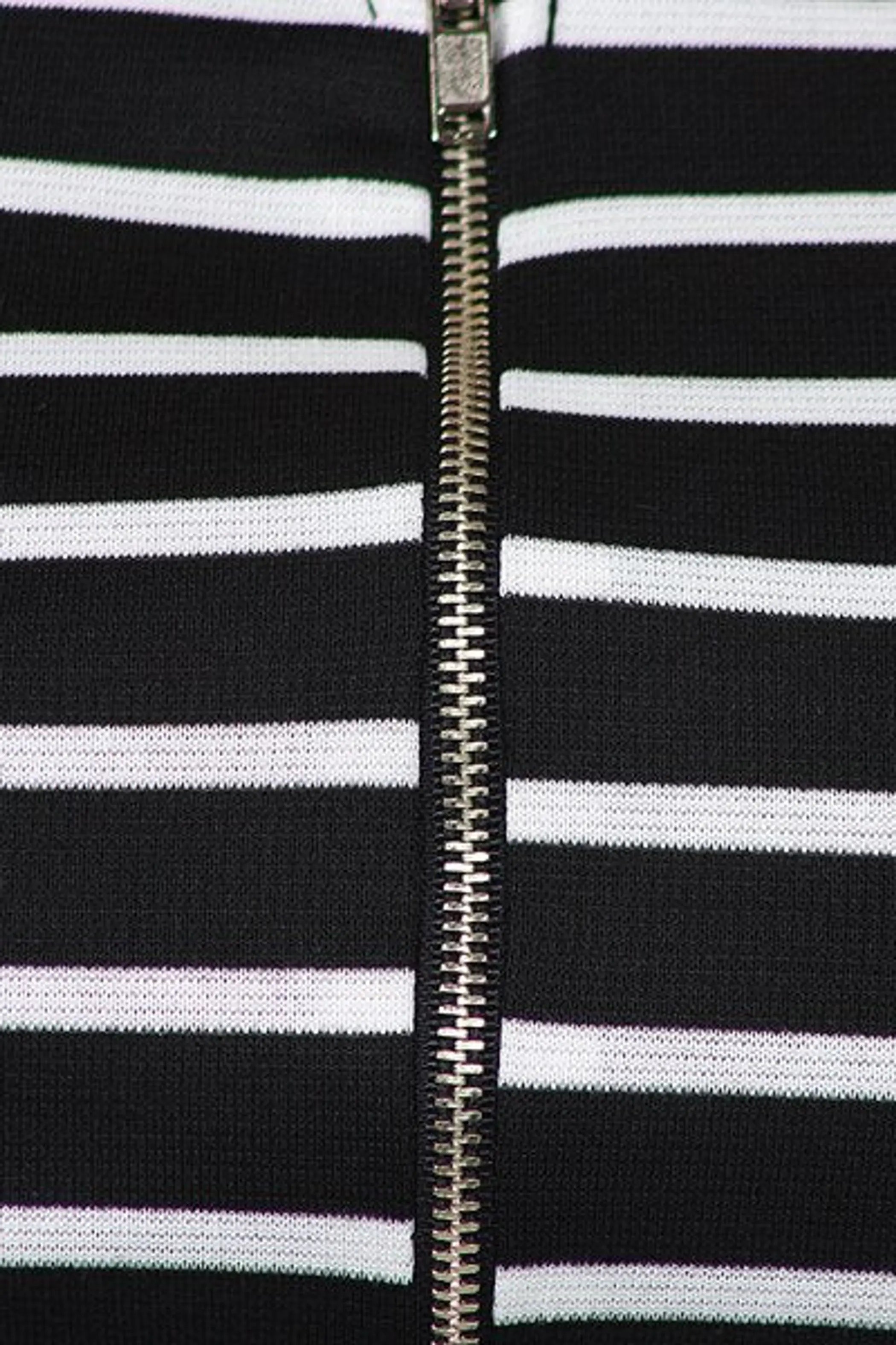 Zip Up Horizontal Stripe Skirt and Tank Set SurelyMine
