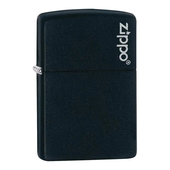 Zippo Windproof Lighter Black Matte W/zippo Logo Zippo