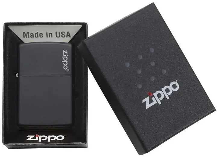 Zippo Windproof Lighter Black Matte W/zippo Logo Zippo