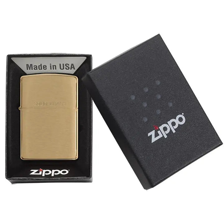 Zippo Windproof Lighter Brushed Brass Finish Classic Case Zippo