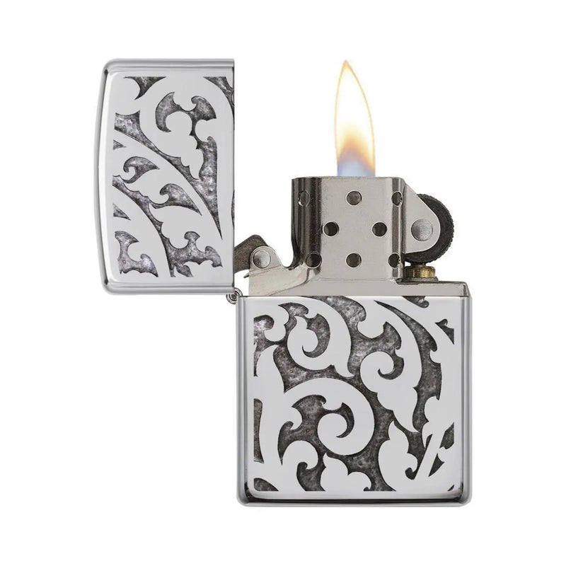 Zippo Windproof Lighter Filigree High Polish Chrome Zippo